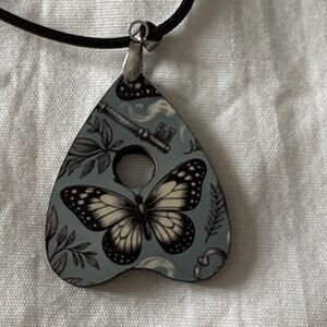 Butterfly planchette necklace
